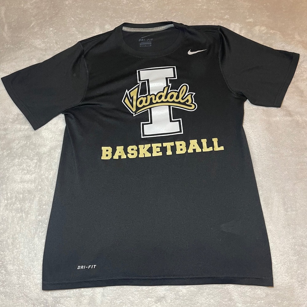 Idaho Vandals Shirt Mens Small Black Nike Basketball Dri-Fit Short Sleeve Tee